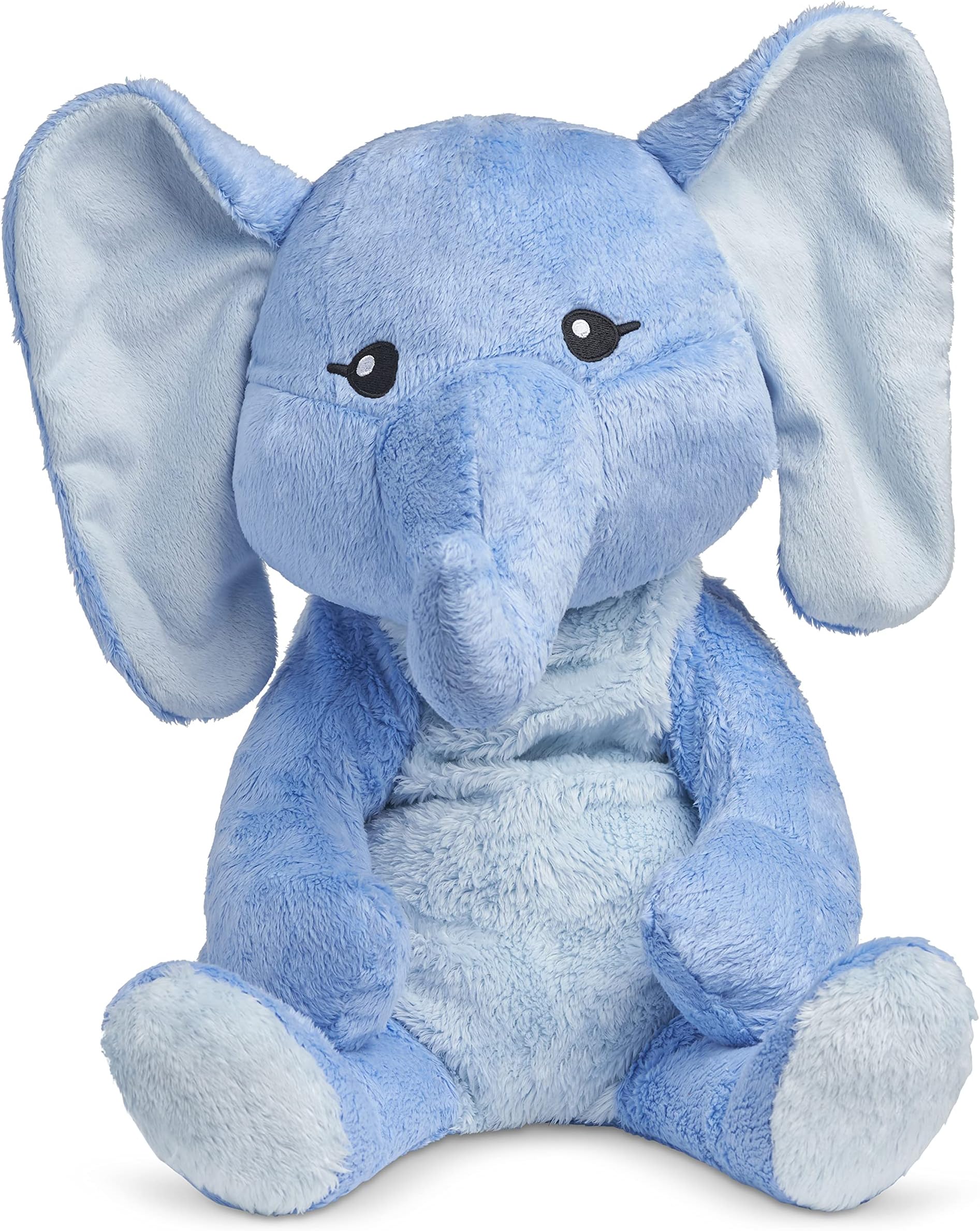 HUGIMALS Emory the Elephant 20 Inch 4.5 lb Heavy Cute Sensory Weighted Comfort Plush | Large Unscented Washable Self Care Calming Stuffed Animal for Kids, Teens and Adults