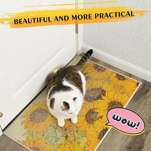 Miniatura 7 de Protector de alfombra resistente para puerta, plástico resistente que evita que gatos y perros rayen tu alfombra y alfombras en las puertas,