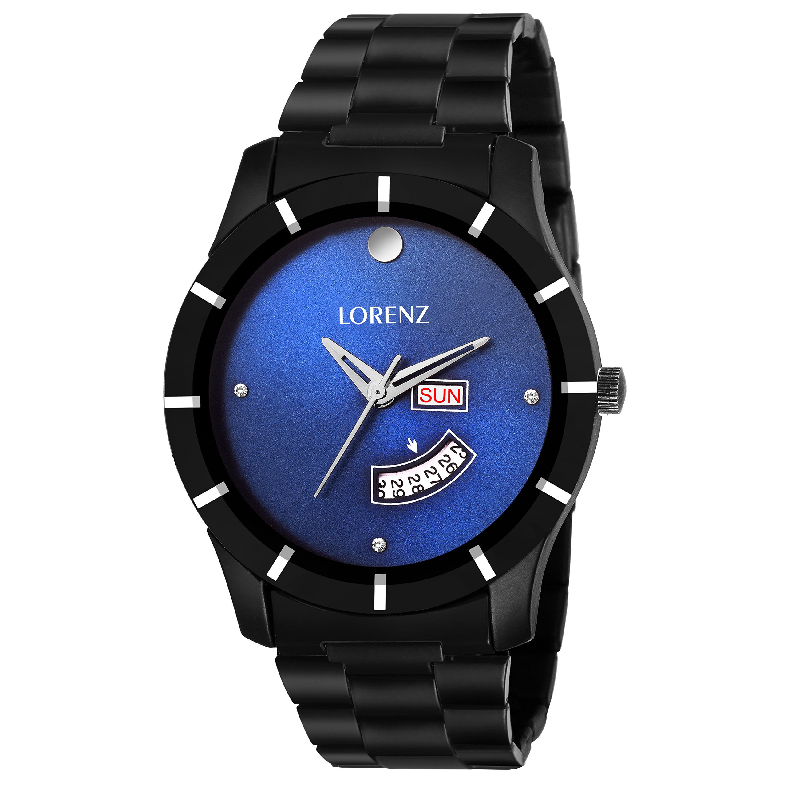 LORENZ Black Day Date Edition Blue Dial Mens Analog Watch (B07CVHFJ3G) Amazon Price History, Amazon Price Tracker
