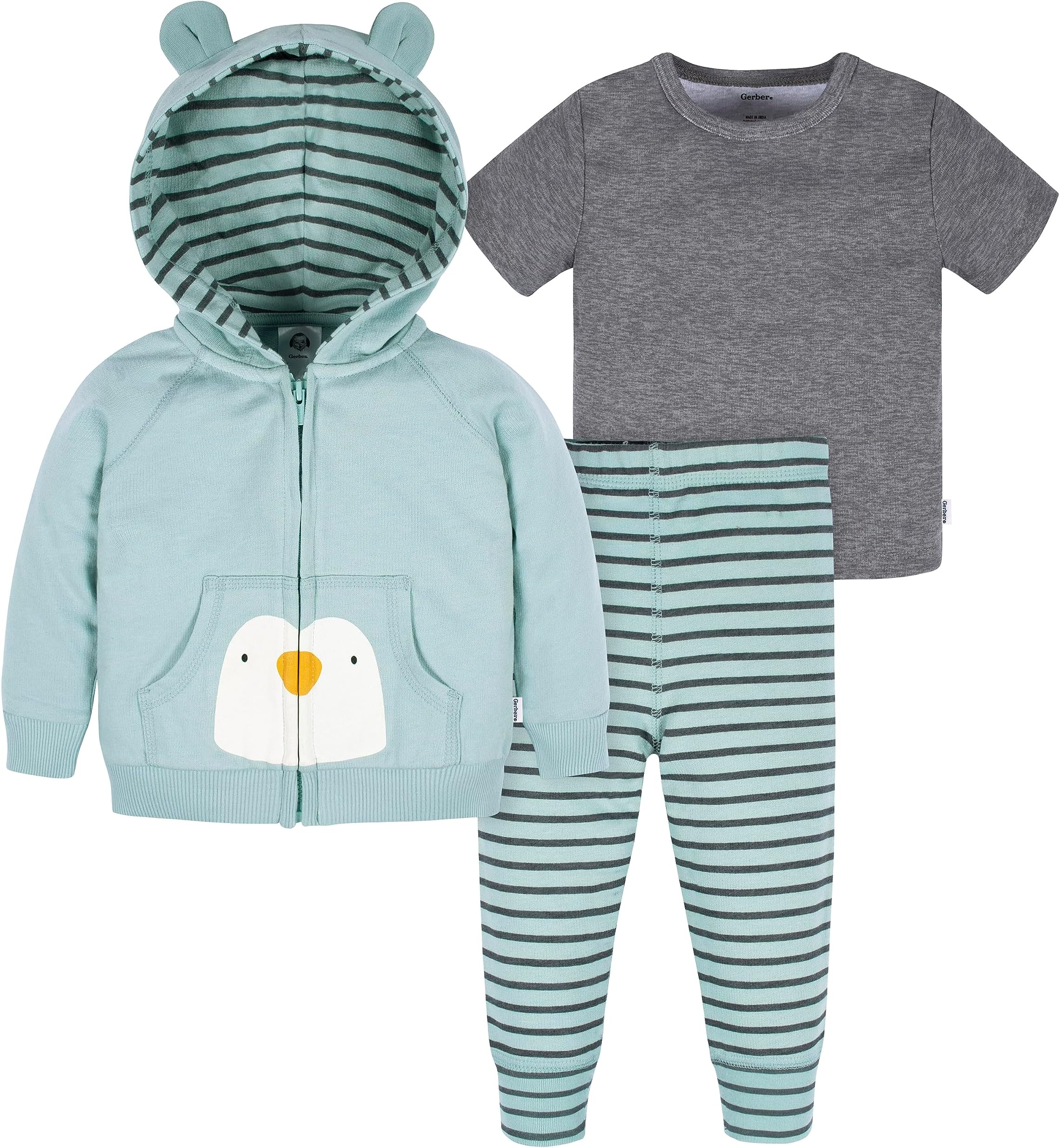 Baby Boys Toddler Zip Hoodie & Joggers Clothing Set