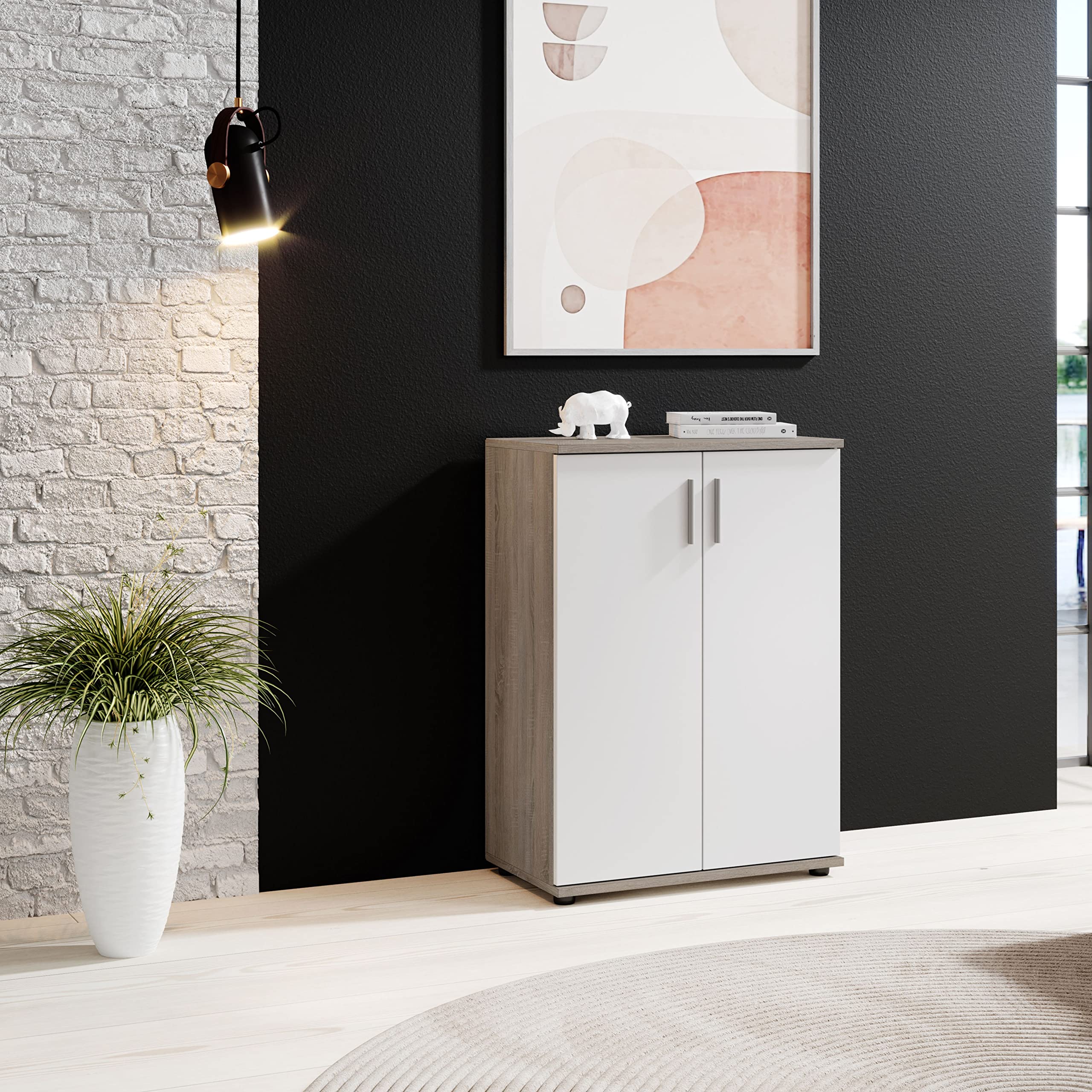 Stella Trading BOBBY Commode Aspect Béton Blanc Buffet Moderne Beaucoup Despace De Rangement Pour Votre Salon 80 X 82 X 35 Cm Stella Trading BOBBY Commode Aspect Béton Blanc Buffet Moderne Beaucoup Despace De Rangement Pour Votre Salon 80 X 82 X 35 Cm