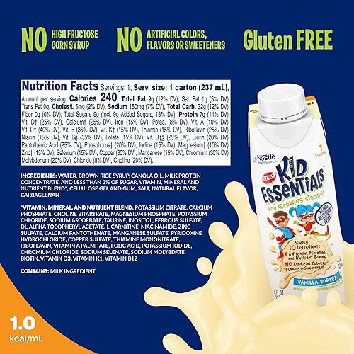 Miniatura 2 de BOOST Kid Essentials 1.0, Vanilla Vortex 24 x 8 onzas líquidas