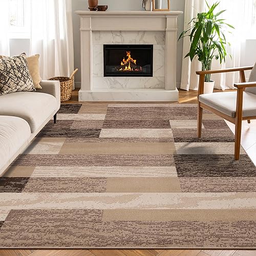 Miniatura 28 de Superior Alfombra de pasillo para interiores, respaldo de yute, decoración moderna de patchwork geométrico para dormitorio, oficina, sala de estar