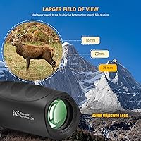 Vista 3 de Monocular compacto impermeable de 8 x 25 pulgadas, monoculares de telescopio de visión amplia de alta definición, viene con paño de limpieza
