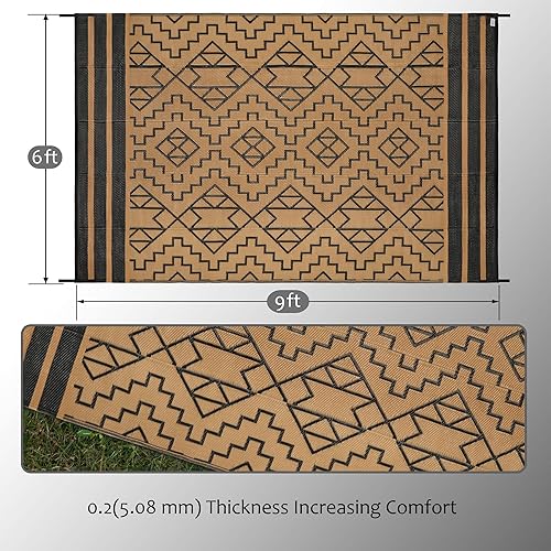 Miniatura 89 de SAND MINE Alfombras reversibles, alfombra de paja de plástico, alfombra de área moderna, alfombra de pavimento grande y alfombra para exteriores