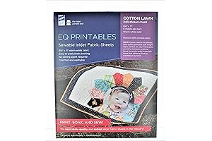 Premium Printable Cotton Lawn Fabric 8.5\"X11\" 6/Pkg-100% Cotton Deluxe