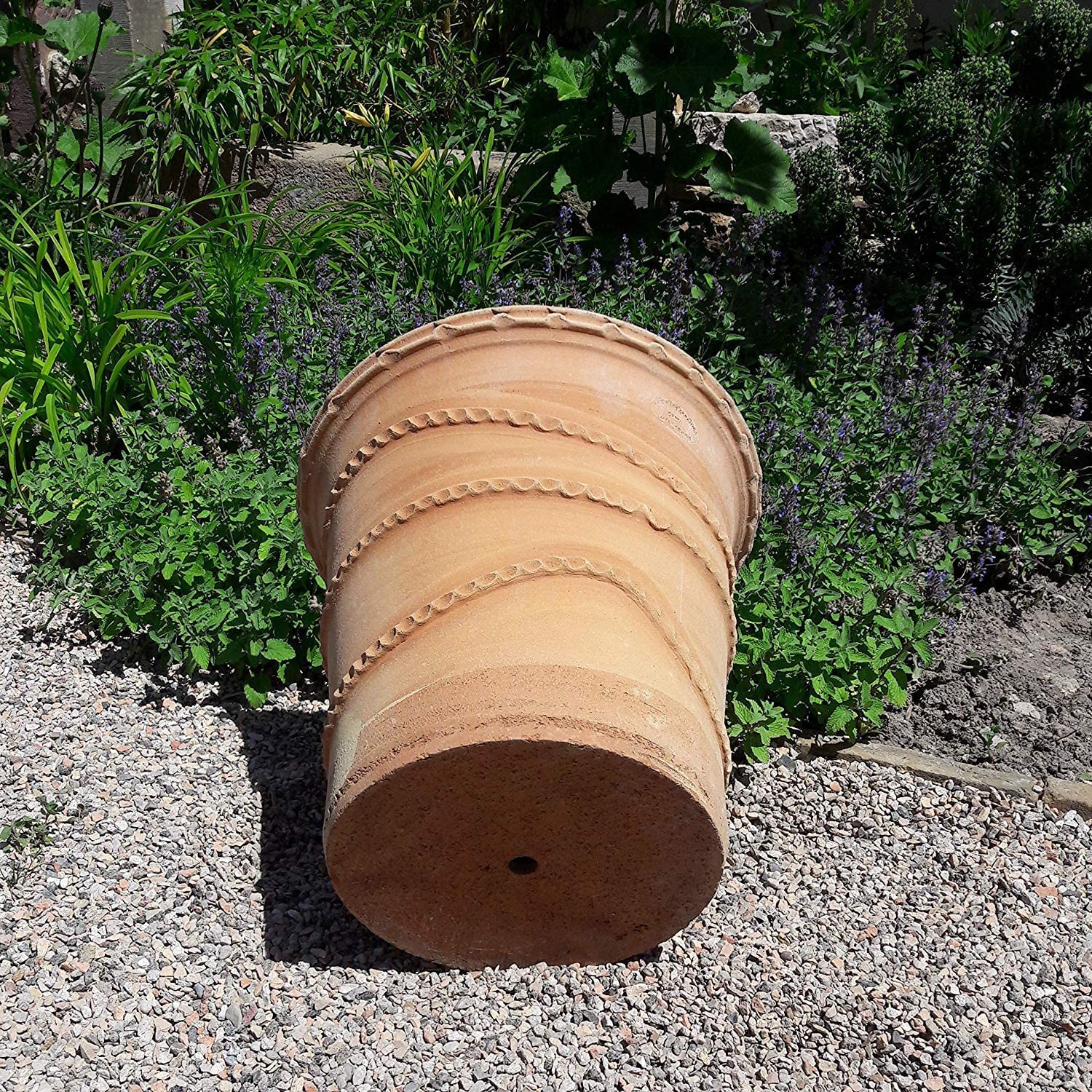 Palatina Werkstatt Vaso da fiori alto di Creta, 50 cm, in terracotta, resistente al gelo, per piantare acanto, 50 cm