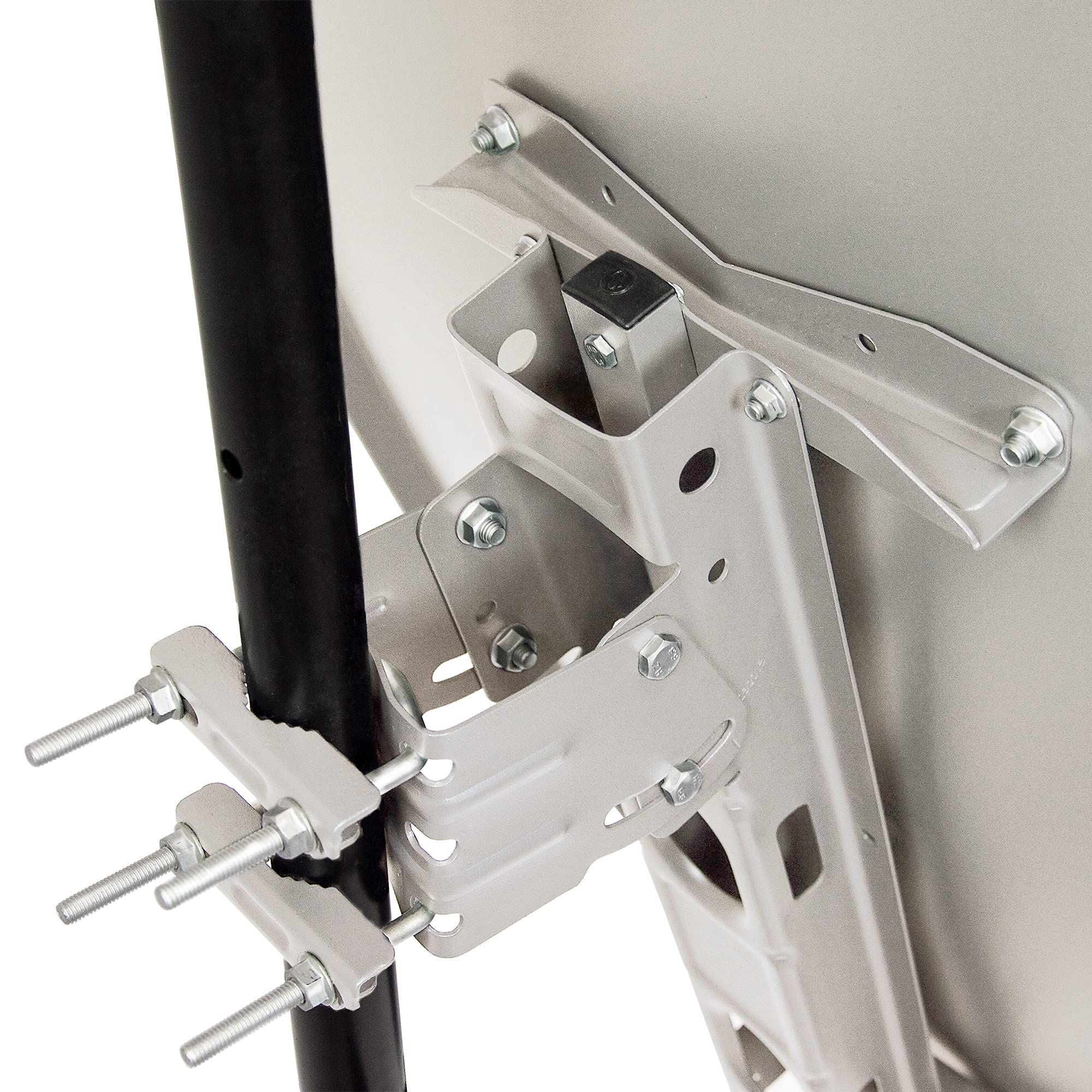 Premium X Satelliten-Komplettanlage 100cm Satellitenschüssel Aluminium Hellgrau Antenne Single LNB F-Stecker, SAT für 1 Teilnehmer