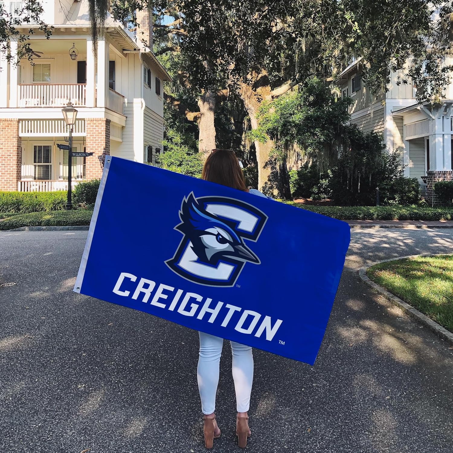 Desert Cactus Creighton University CU Flag - 3 x 5 Feet Bluejays Banner, Indoor/Outdoor Durable Fabric, 100% Polyester Design (Style A) - Image 6