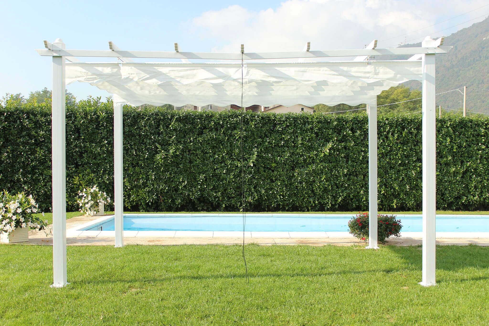 Milo srl Gazebo Gazebi da Giardino 3X4 per Esterno Astoria Grigio Tettoia Pergolato Moderno