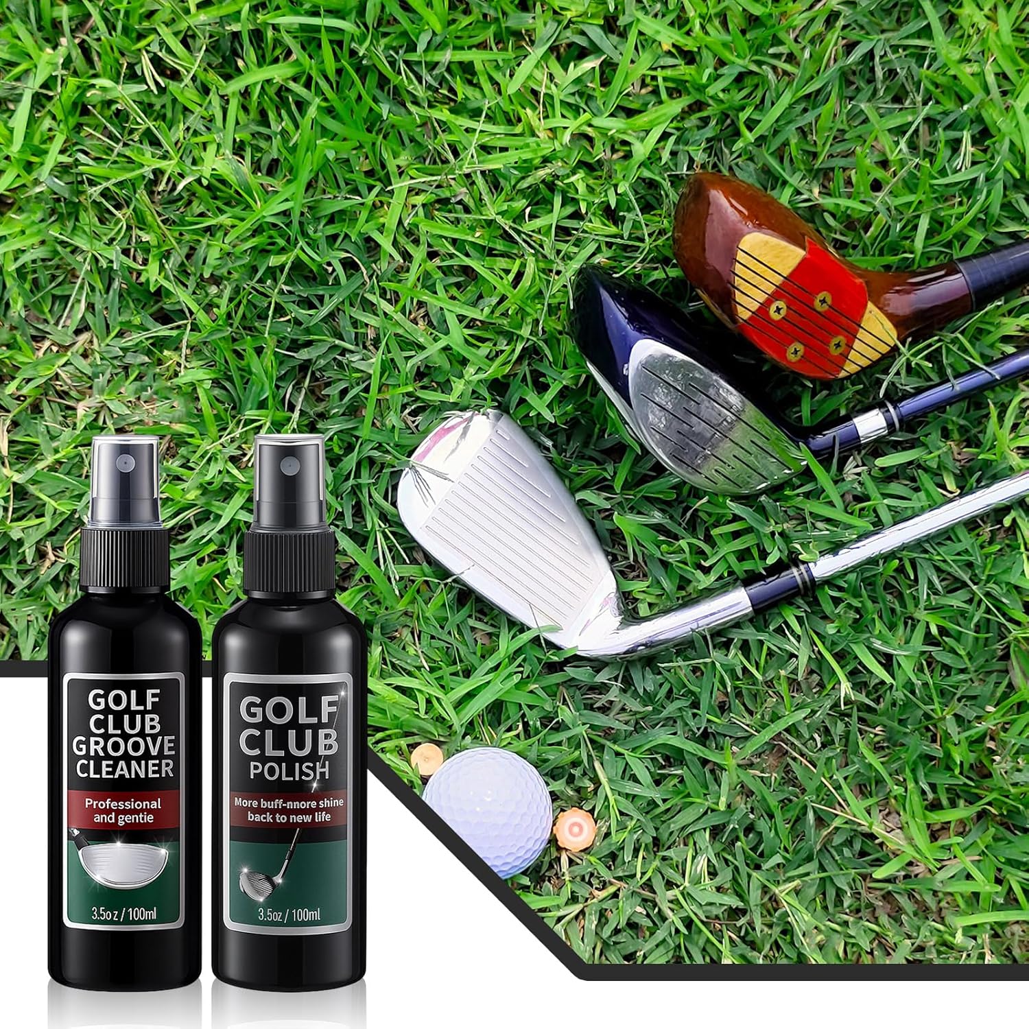 9 Pcs Golf Club Care Kit Golf Cleaning Kit Includes Grip Cleaner Club Cleaner Polish Brush Towel for Christmas Men Dad Gifts Outdoor Sports Supplies - Image 5