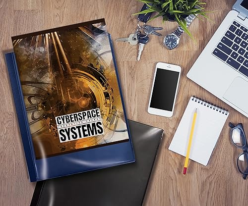 Miniatura 2 de Better Office Products Libro de presentación encuadernado con 48 bolsillos, colores surtidos, cubierta frontal transparente, 96 páginas protectoras