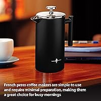 Vista 8 de Redwood - Prensa francesa grande, cafetera de 8 tazas, construcción de doble pared, filtro de acero inoxidable de 3 capas, retención térmica óptima