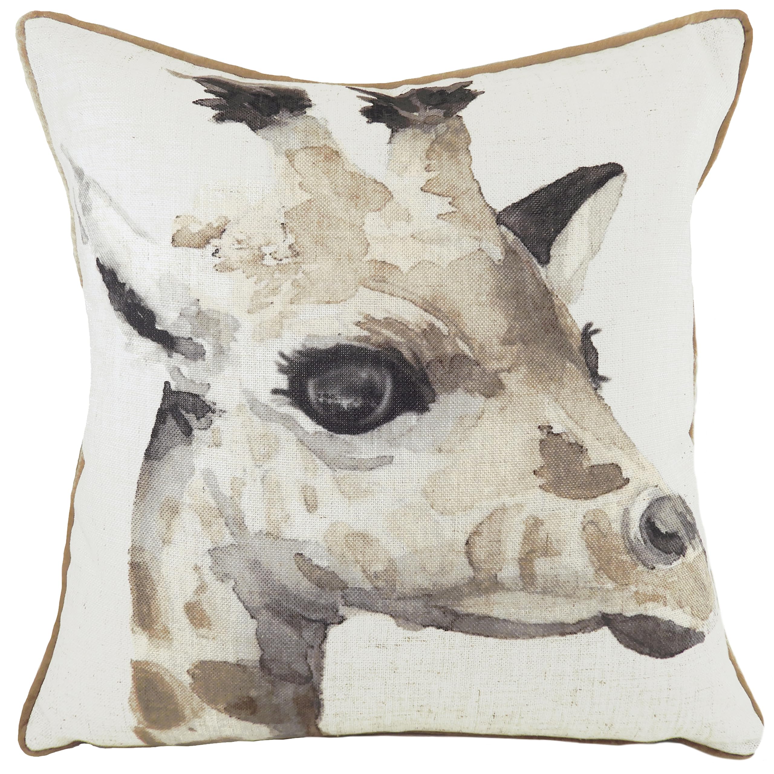 Evans Lichfield Safari Giraffe Piped Feather Rich Filled Cushion