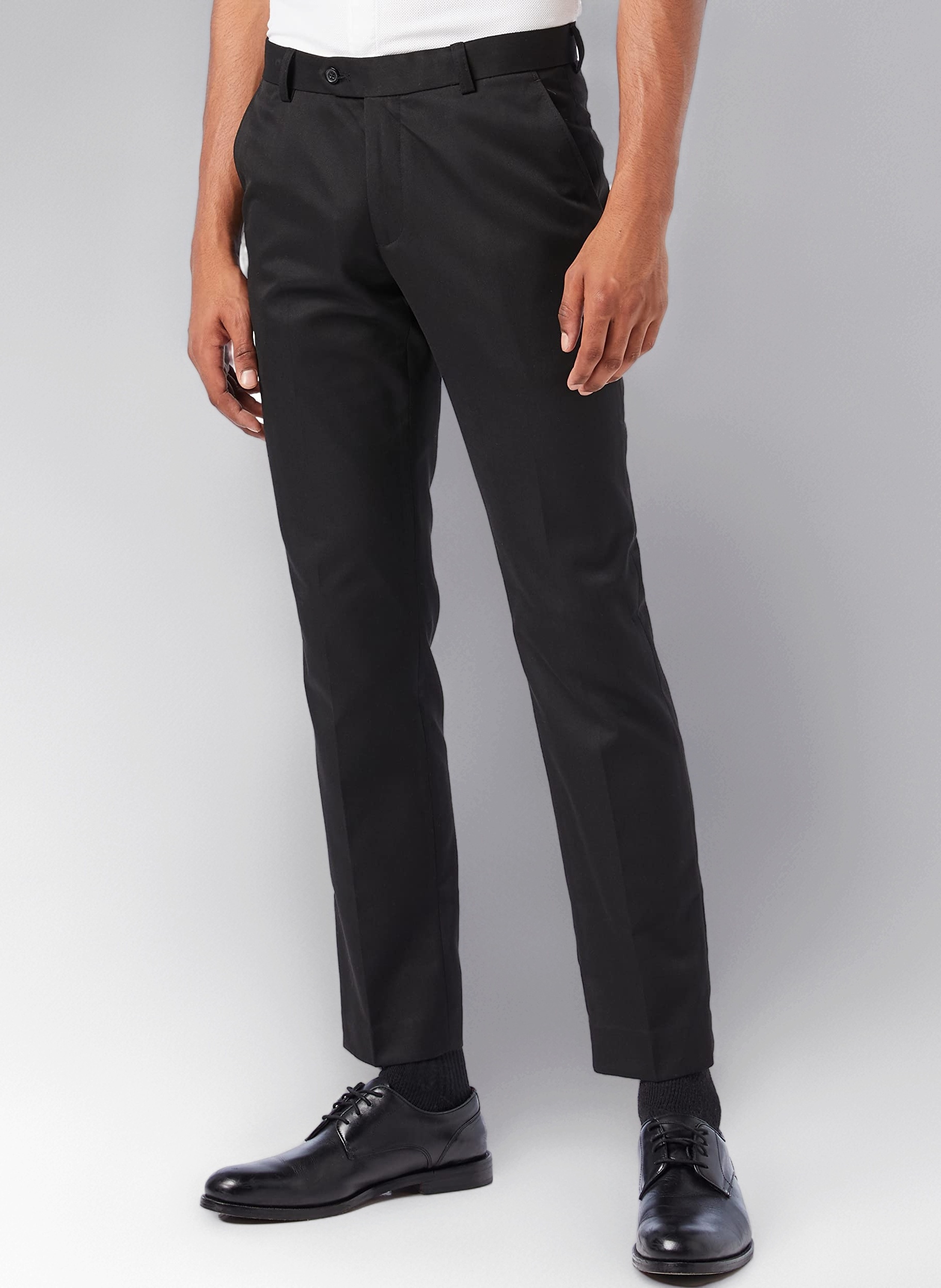 Smart Classic Men's Formal Plain Fronted Busines Office Trousers