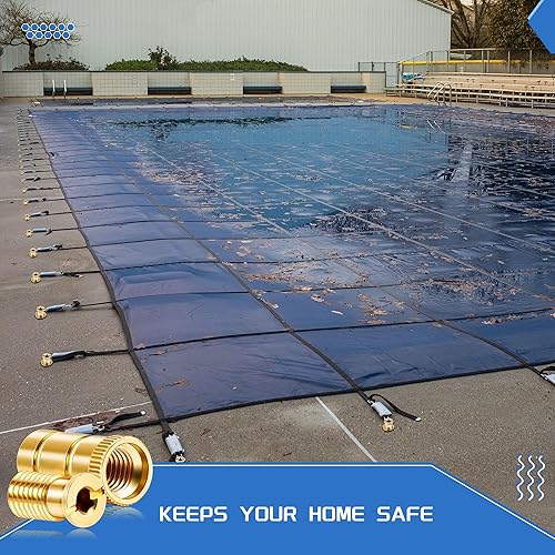 Miniatura 6 de Zonon Anclajes de latón para cubierta de piscina, cubierta de seguridad de piscina, anclajes de latón, herramienta de cubierta de piscina enterrada