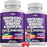 NEW AGE Resveratrol, Berberine, Grape Seed Extract, Quercetin, Polyphenol Supplement for Women and Men with Noni Extract, N-Acetyl Cysteine, Acai Extract - 120 Capsules