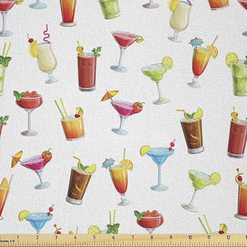 Miniatura 94 de Tela de panda Lunarable de The Yard, diseño de oso asiático con dibujos animados comiendo hojas y ramas, animal silvestre, tela decorativa para