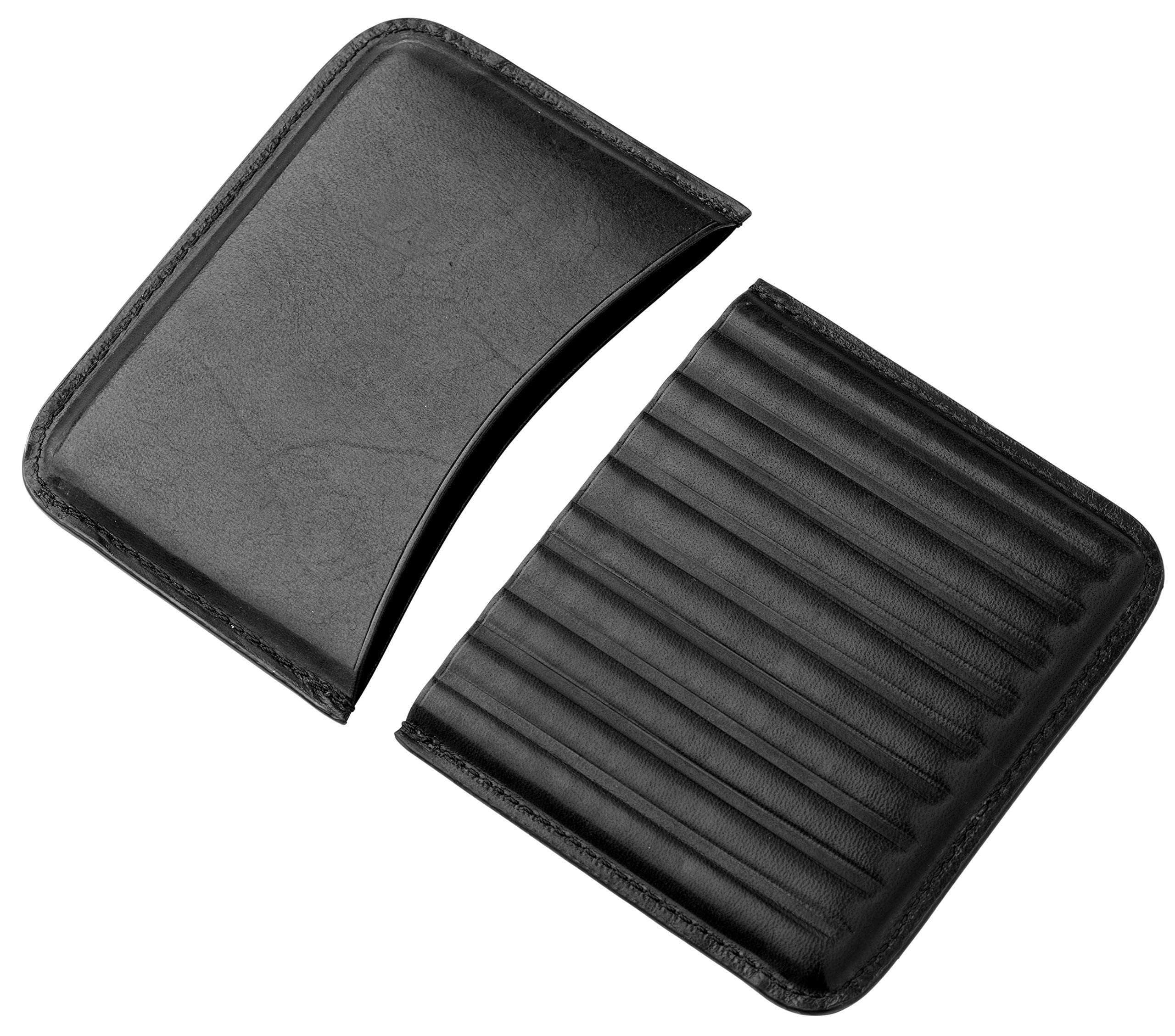 GERMANUS Cigarette Case Leather Black for 10 Cigarillos or