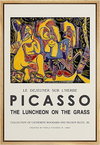 Miniatura 98 de IDEA4WALL - Lienzo enmarcado con impresión de arte abstracto listo para colgar en la pared de la sala y habitación Bs06-2103-famoso-m15