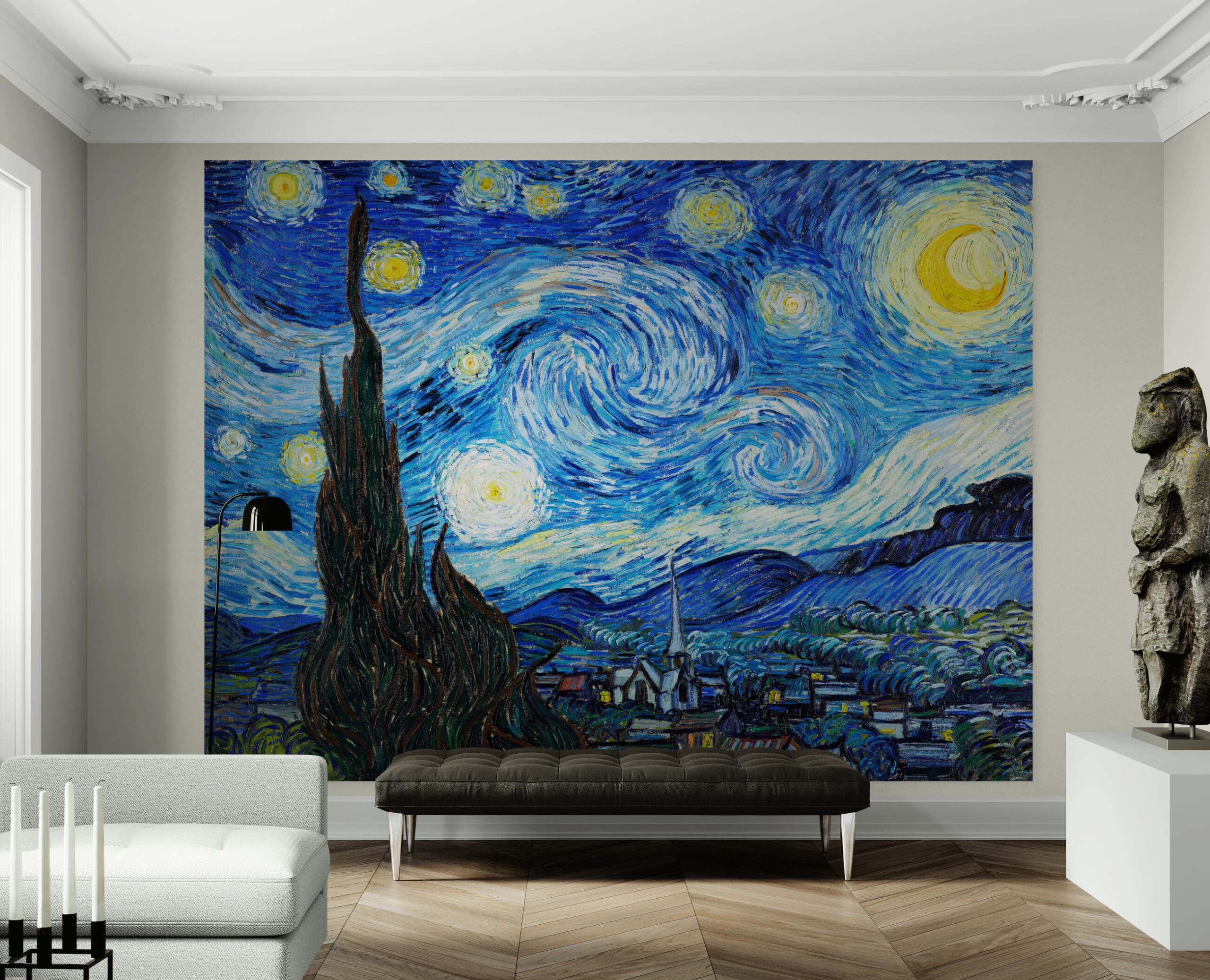 Noche Estrellada Art Para Paredes Fondo Mural Grande De Estar Decoración Pared Pintado Papel Tapiz 3D Dormitorio De Sala Sofá Mural-200cm×140cm