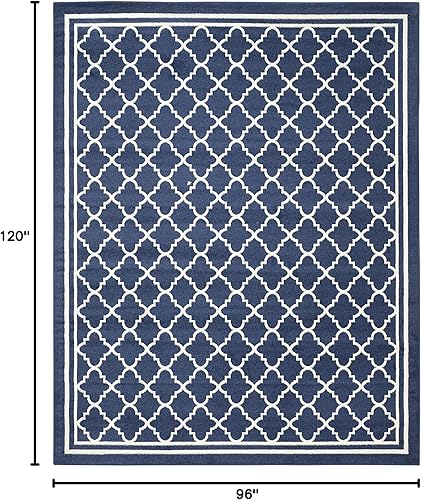 Vista 269 de Safavieh Amherst Collection AMT422B - Alfombra para interiores y exteriores, color gris claro y beige