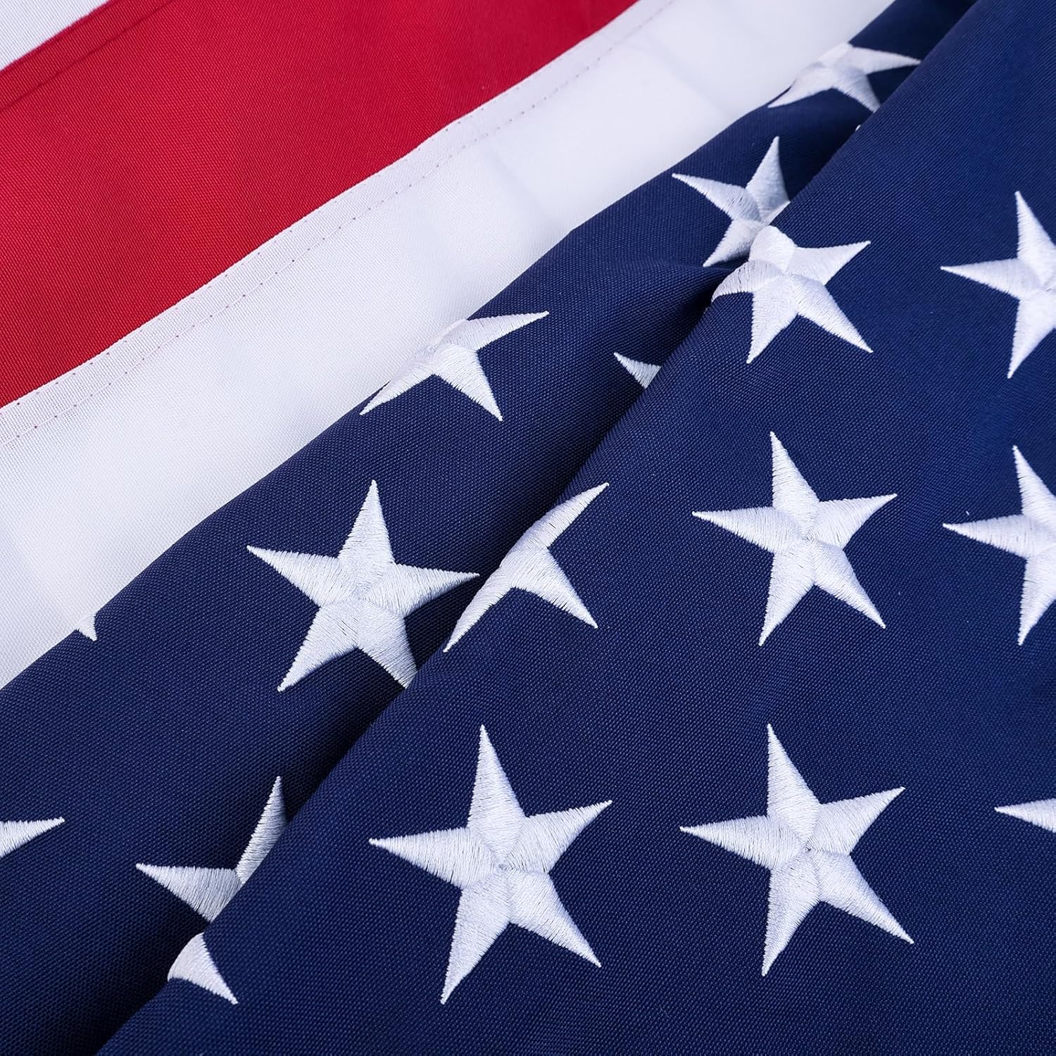 American Flag 3x5 FT Long Lasting 420D Heavy Duty US Flags for High Wind TearProof Polyester USA Flag with Embroidered Stars, Sewn Stripes, Brass Grommets - Image 8