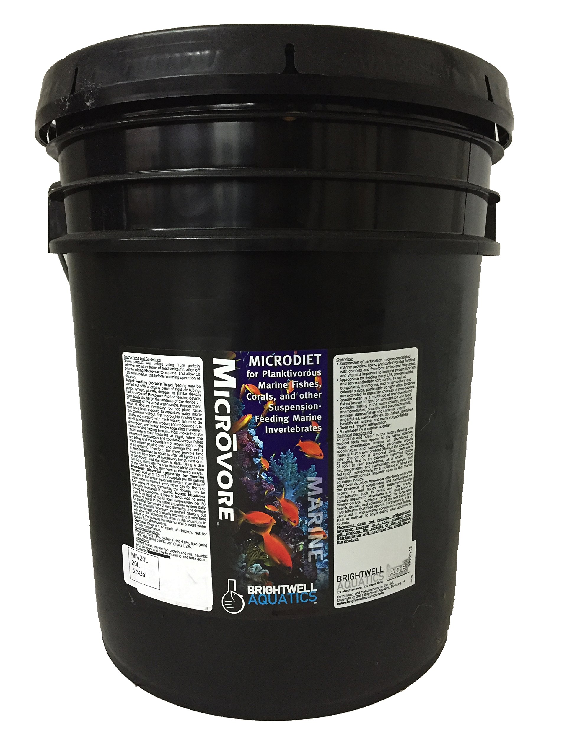 Brightwell Aquatics Micrōvore Marine Particulate Food for Reef Fish Corals Polyps Microencapsulated Nutrients Boost Feeding Color and Growth in Aquariums, 20L