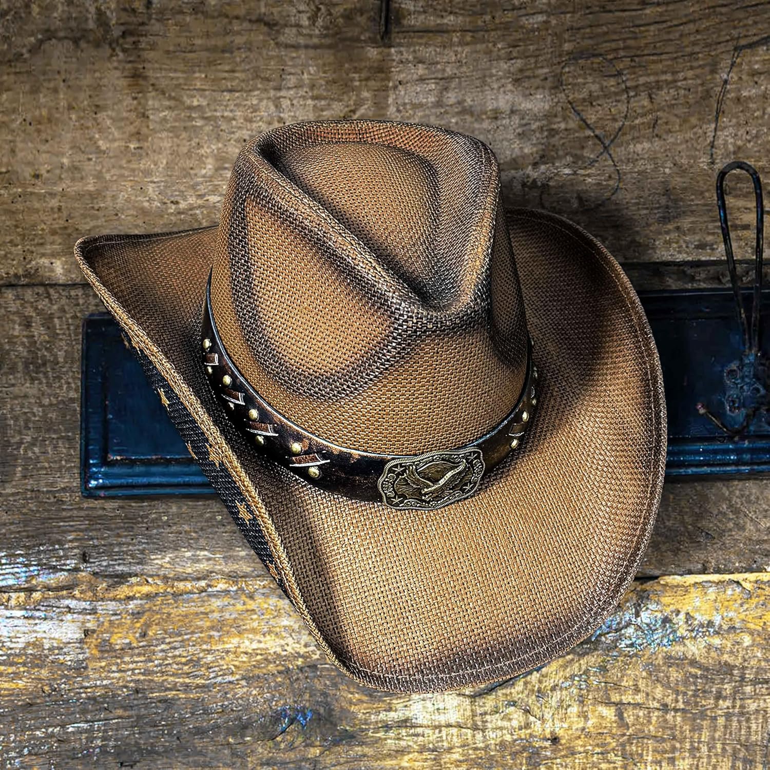 FLUFFY SENSE. Straw Cowboy Hat for Women and Men – Western Sun Hat for Country Concert, Rodeo and Cowgirl Outfits - Image 5