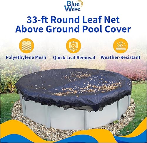 Vista 19 de Cubierta de red oval contra hojas para albercas elevadas o por encima del piso, Negro