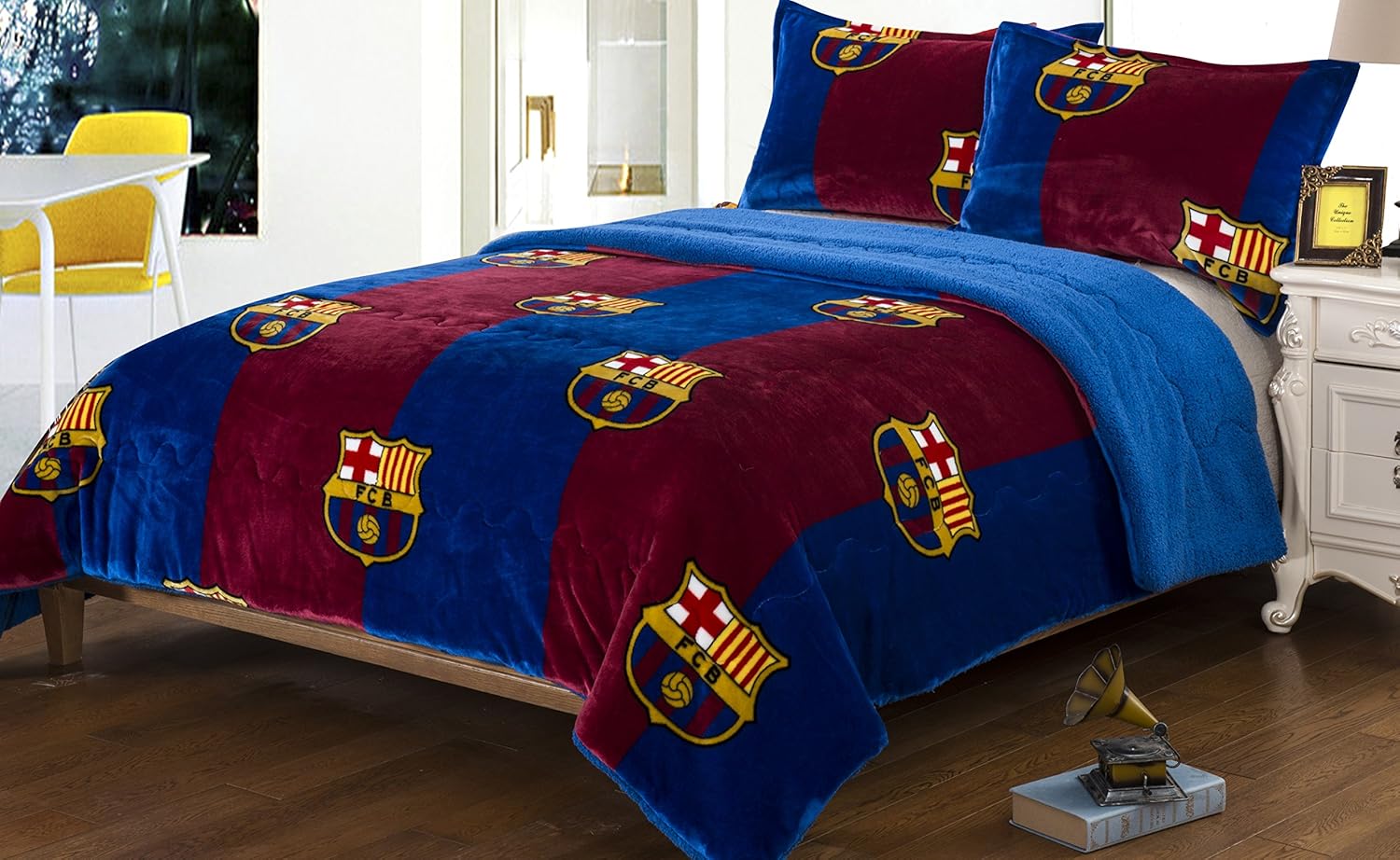 Gеt Dіѕсоunt 70% Prісе FCB 3pcs Sherpa Set King Size, Blanket Set with 2 Pillow Shams