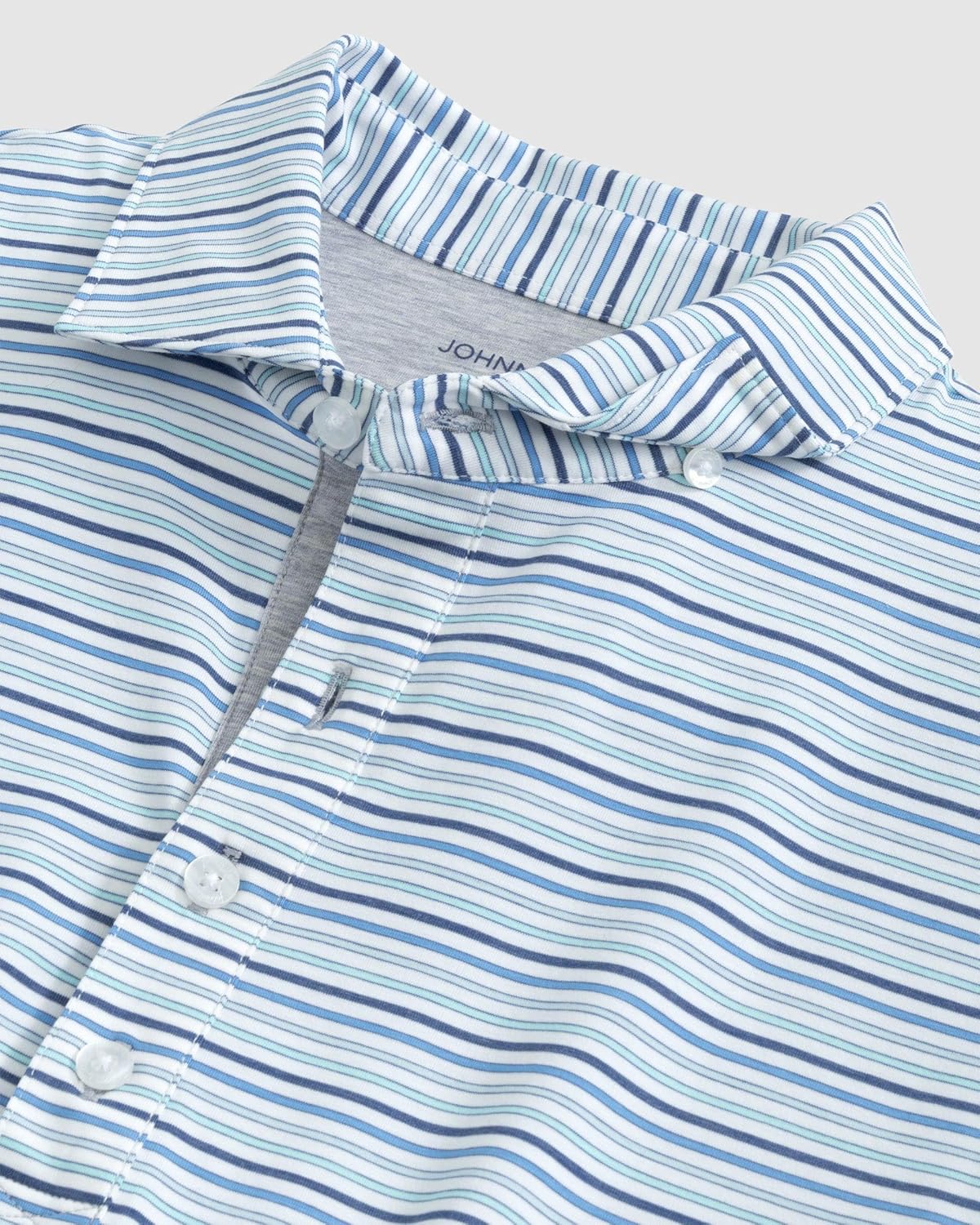 johnnie-O Lynch Striped Linxter Cotton Performance Polo Lake/XL, X-Large