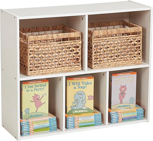 Miniatura 22 de ECR4Kids Streamline - Armario de almacenamiento de 5 compartimentos, 30 pulgadas, muebles de aula, gris lavado Gris (Grey Wash),Natural,Blanco