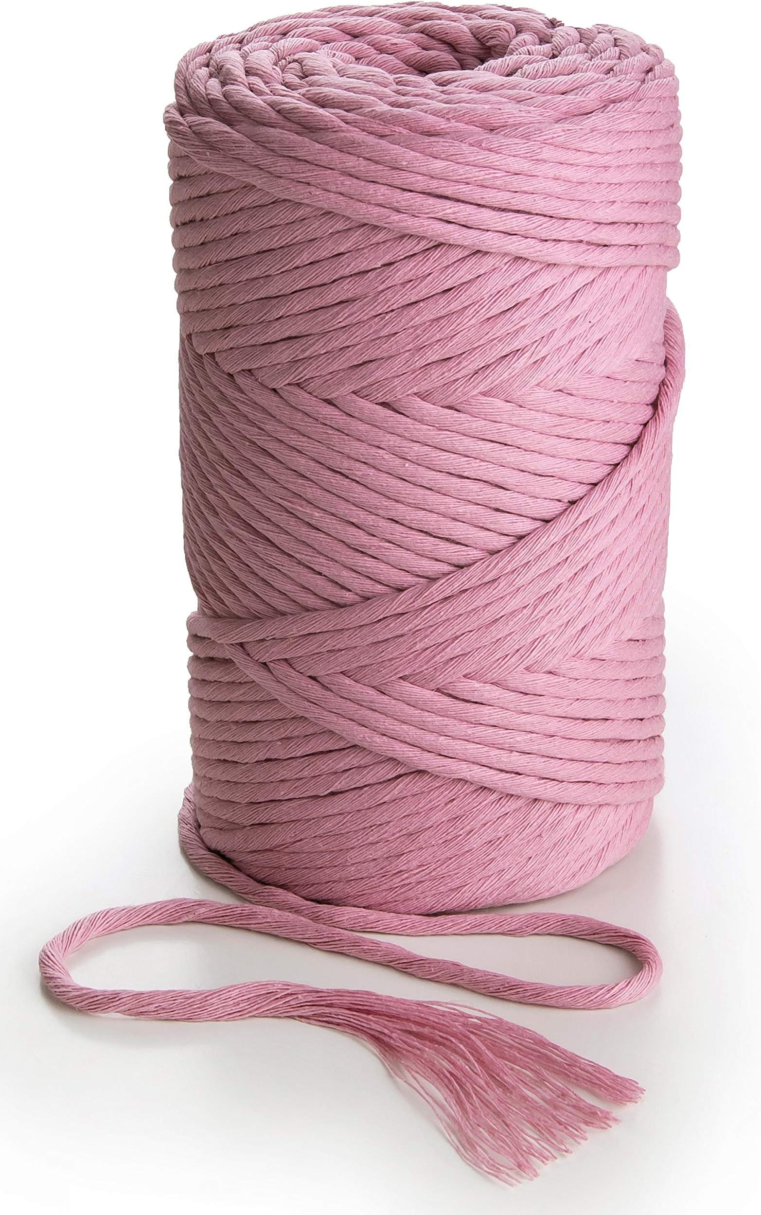 Macrame Cord Cotton Rope 3 mm 1/8 in, 153 yd – 1 PLY Super Soft Cotton Single Twisted String for Macrame Dream Catcher, Boho Wall Hanging Feather, Plant Hanger, and Wall Tapestry – MB Cordas