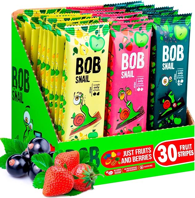 Sugar Free Sweets Gift Box of Fruit Leathers - 30 Bulk Healthy Protein Vegan Snacks for Kids & Adults - Strawberries Blackcurrant Apple and Pear - Gluten - Free Low Carb Fruit Bar