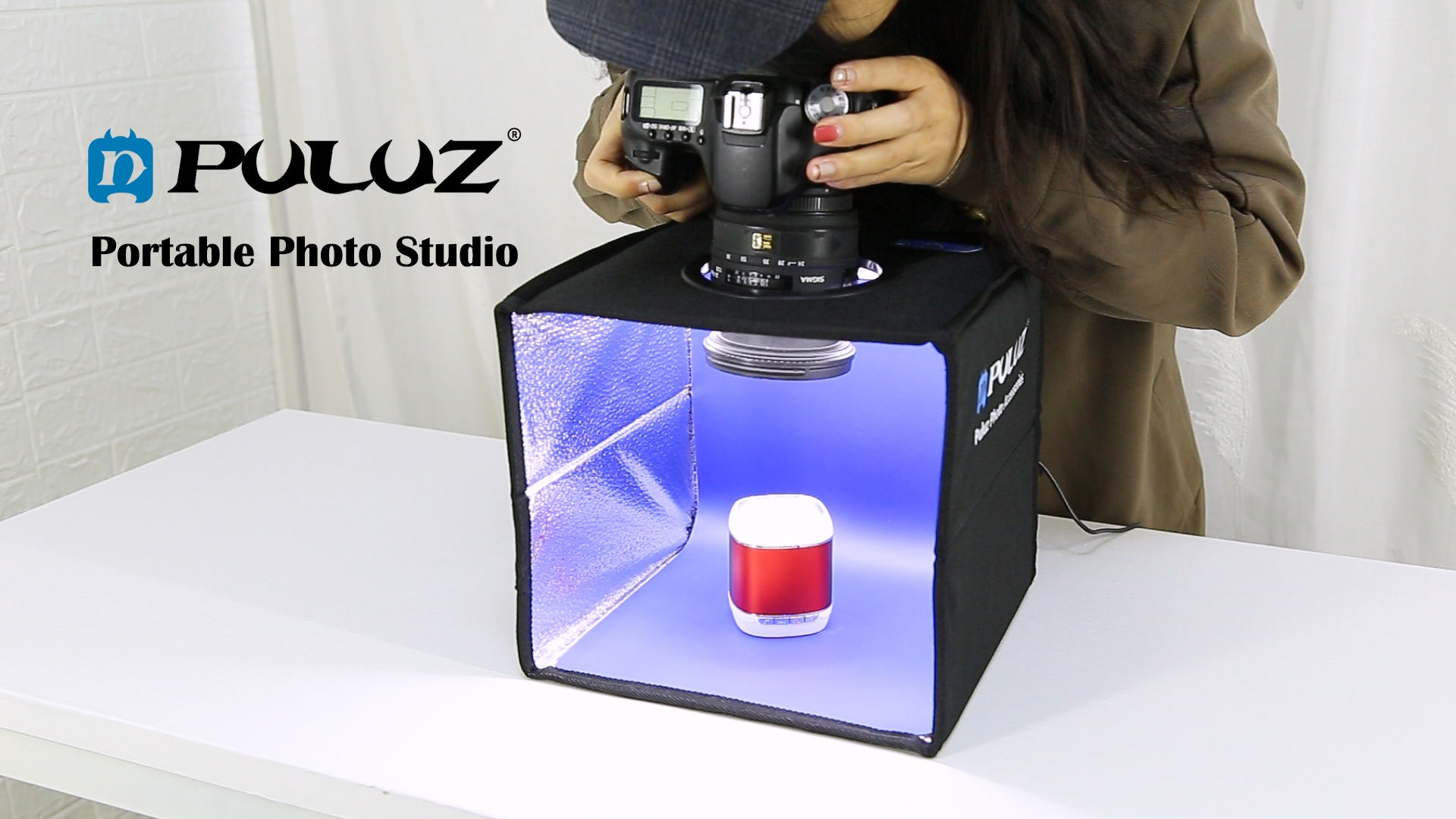 Background For Photography PULUZ LED Photo Studio Portable Folding