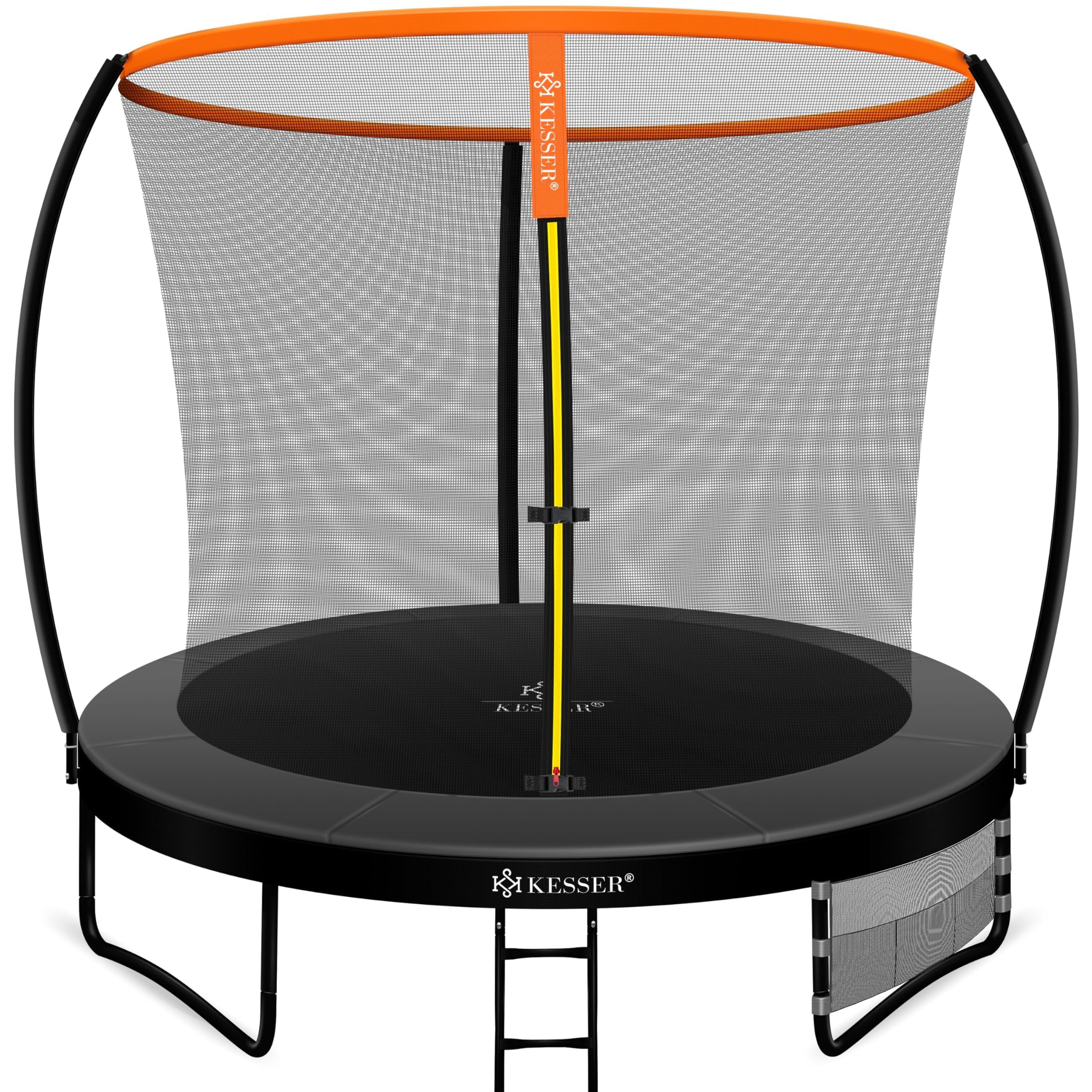 KESSER® Rete di Sicurezza Sostitutiva per Trampolino Rete per Trampolino Resistente ai Raggi UV Protezione per Trampolino Ø 244 305 366 427 cm | Porta d'ingresso con Zip