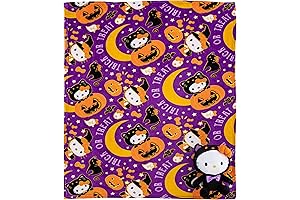 Black Hello Kitty Silk Touch Blanket with Hugger