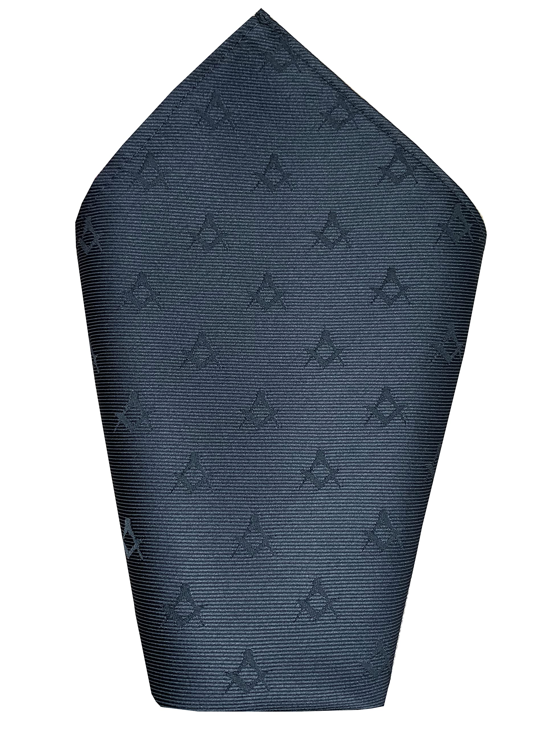 Great British Tie Club Men's Freemasons Masonic Black Square & Compass Hanky Pocket Square