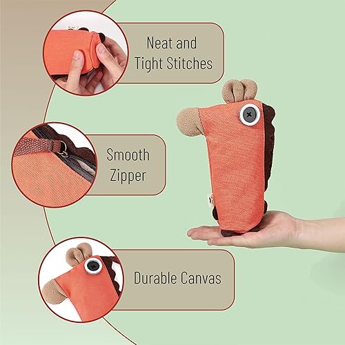 Miniatura 3 de Mr. Pen - Estuche para lápices de pie, bolsa de lápices de animales, burro rojo, estuche para lápices para niños, bonita bolsa para lápices para