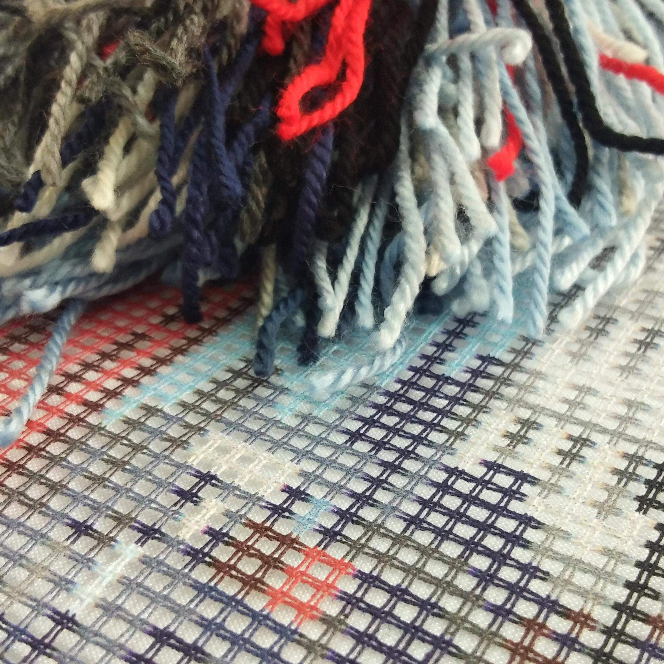 London. Needlepoint Kit Jeté Oreiller 16×16 Pouces Toile Tapisserie Imprimée Qualité Européenne