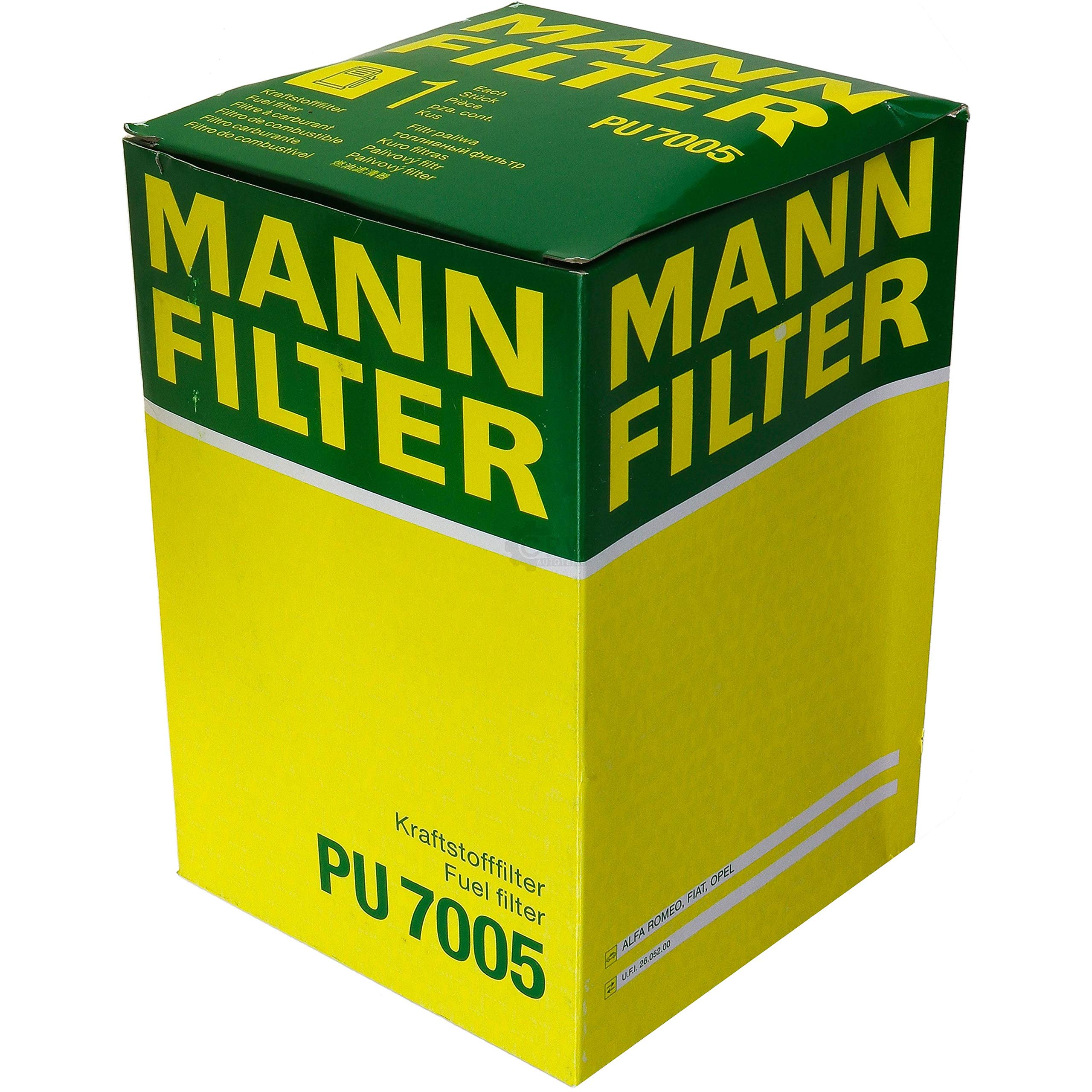 Paquete de inspección Kit de mantenimiento de filtros con filtro de aceite HU 712/11 x, filtro de aire C 36 006/1, filtro de combustible PU 7005, filtro de habitáculo CU 20 006, tornillo de