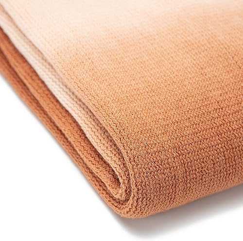 Miniatura 8 de Chanasya Manta acrílica súper suave con borlas en degradado degradado de alta calidad, cálida, acogedora, ligera, esponjosa para cama, sofá, cama,