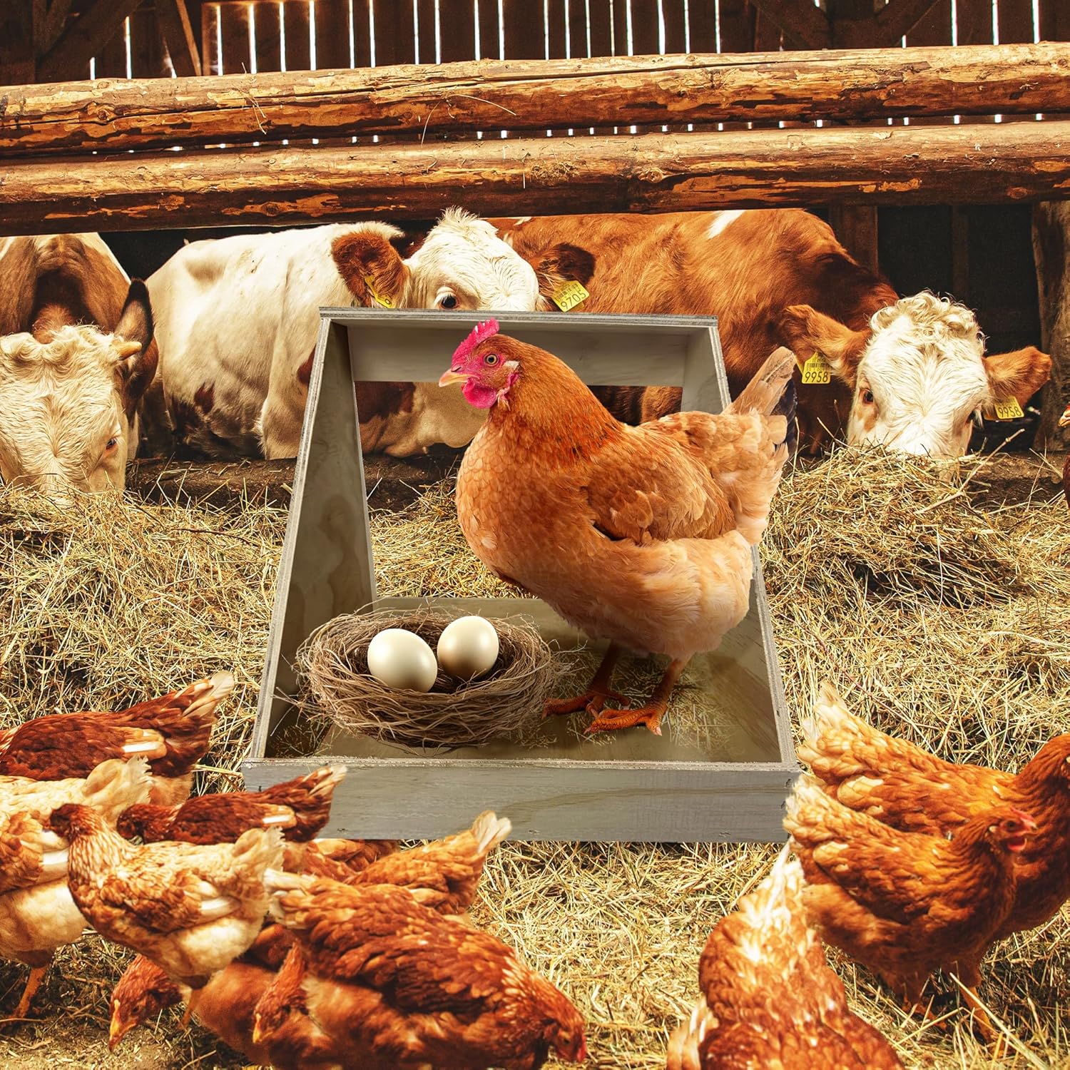 Handcrafted Eco-Friendly Wood Single Compartment Nesting Box