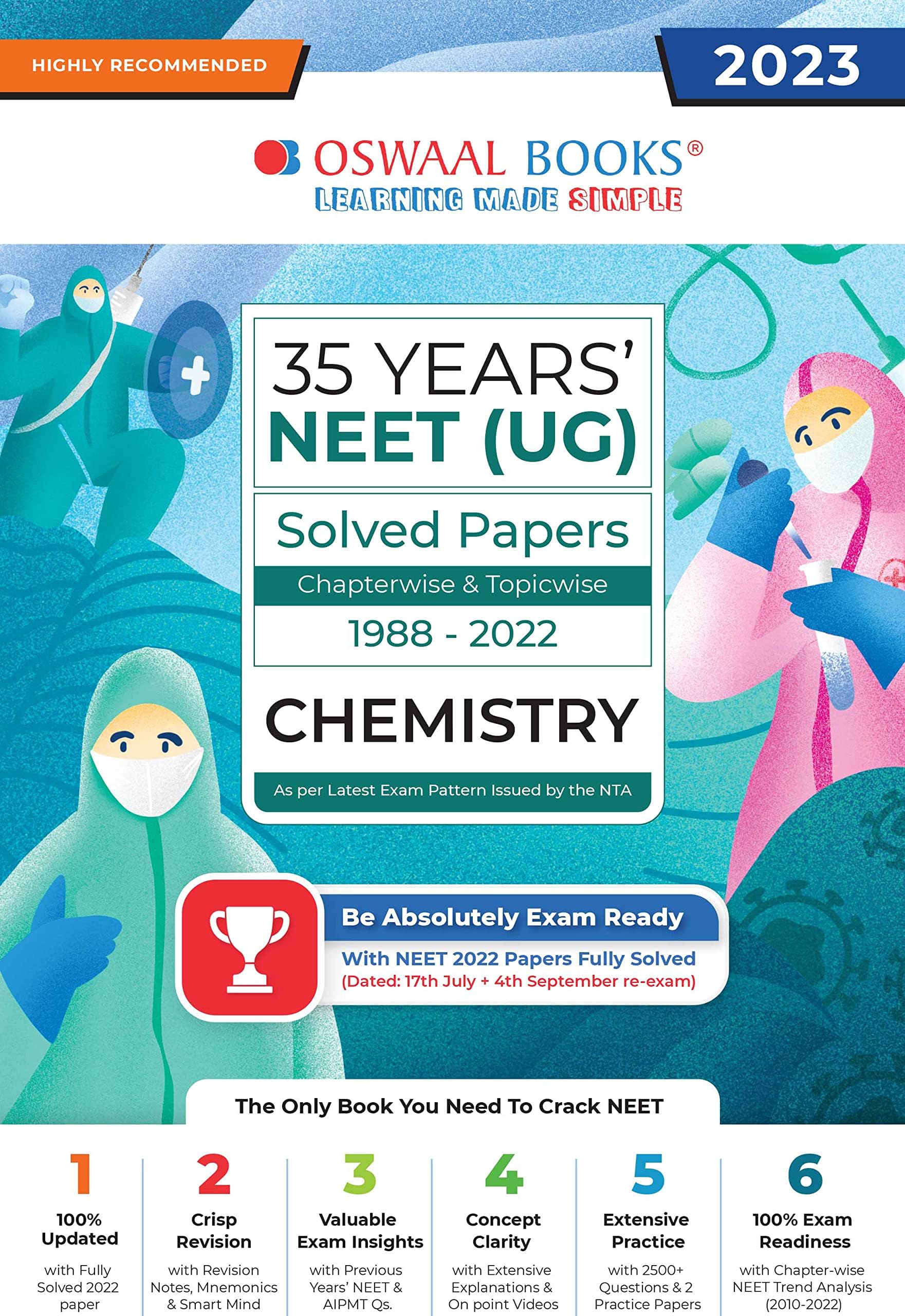 Oswaal 35 Years' NEET UG Solved Papers Chapterwise & Topicwise Chemistry 1988-2022 (For 2023 Exam)
