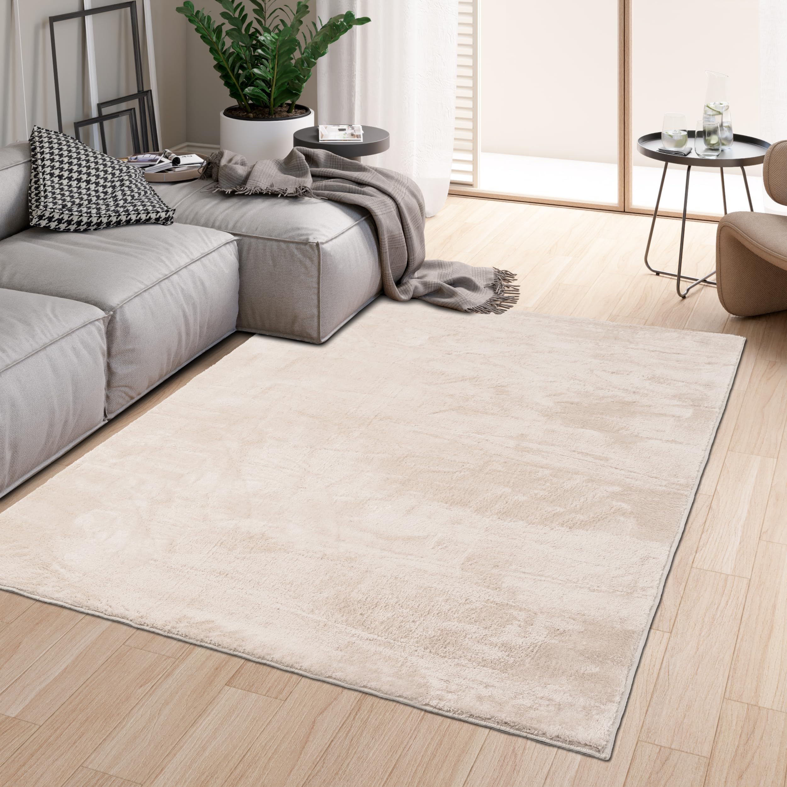 homeart Area Rugs, Soft, Short Pile Monochrome Carpets, Anti-Slip Backing, Machine Washable - Image 3