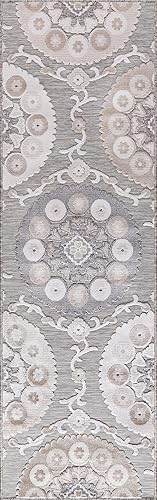 Miniatura 483 de CAMILSON Indoor Outdoor Rug 5x7 Bohemian Medallion Floral Area Rugs for Indoor and Outdoor Patios Easy-Cleaning Non-Shedding Living Room Garden and