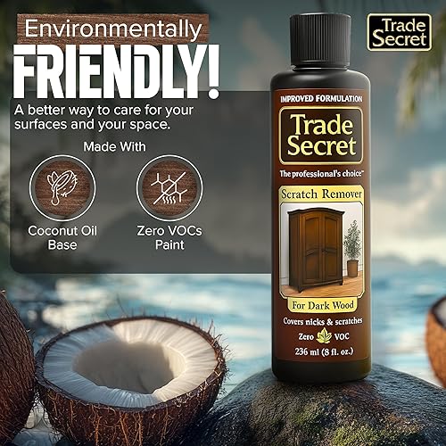 Miniatura 5 de Trade Secret Scratch Concealer for Real Wood Furniture & Floors – Restores Dark Wood Scratch, Covers Nicks, Scuffs & Dogs, Cats Scratches, Marks