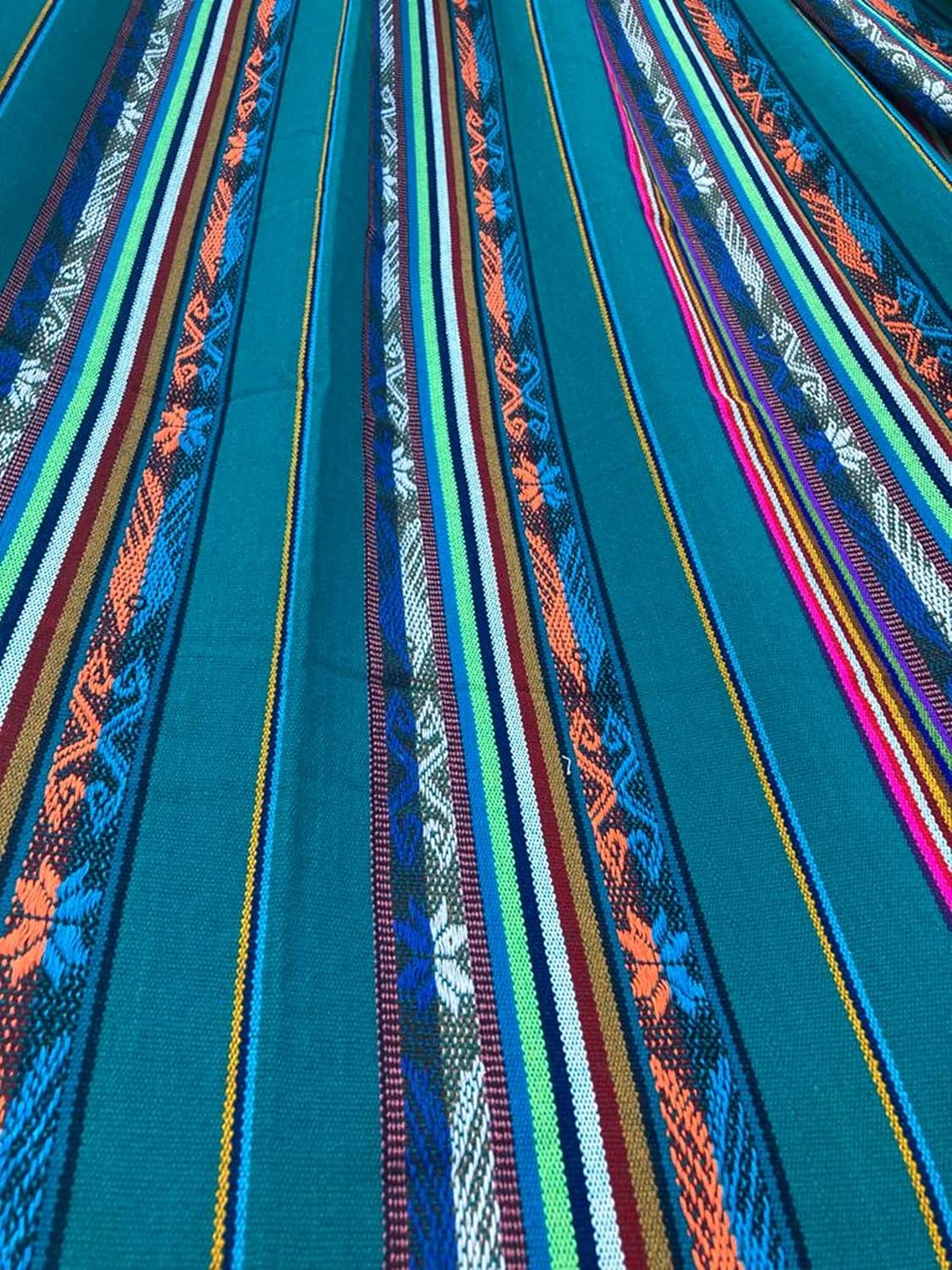 Emerald Double Handmade Inca Patterns Vintage Bohemian Otavalo