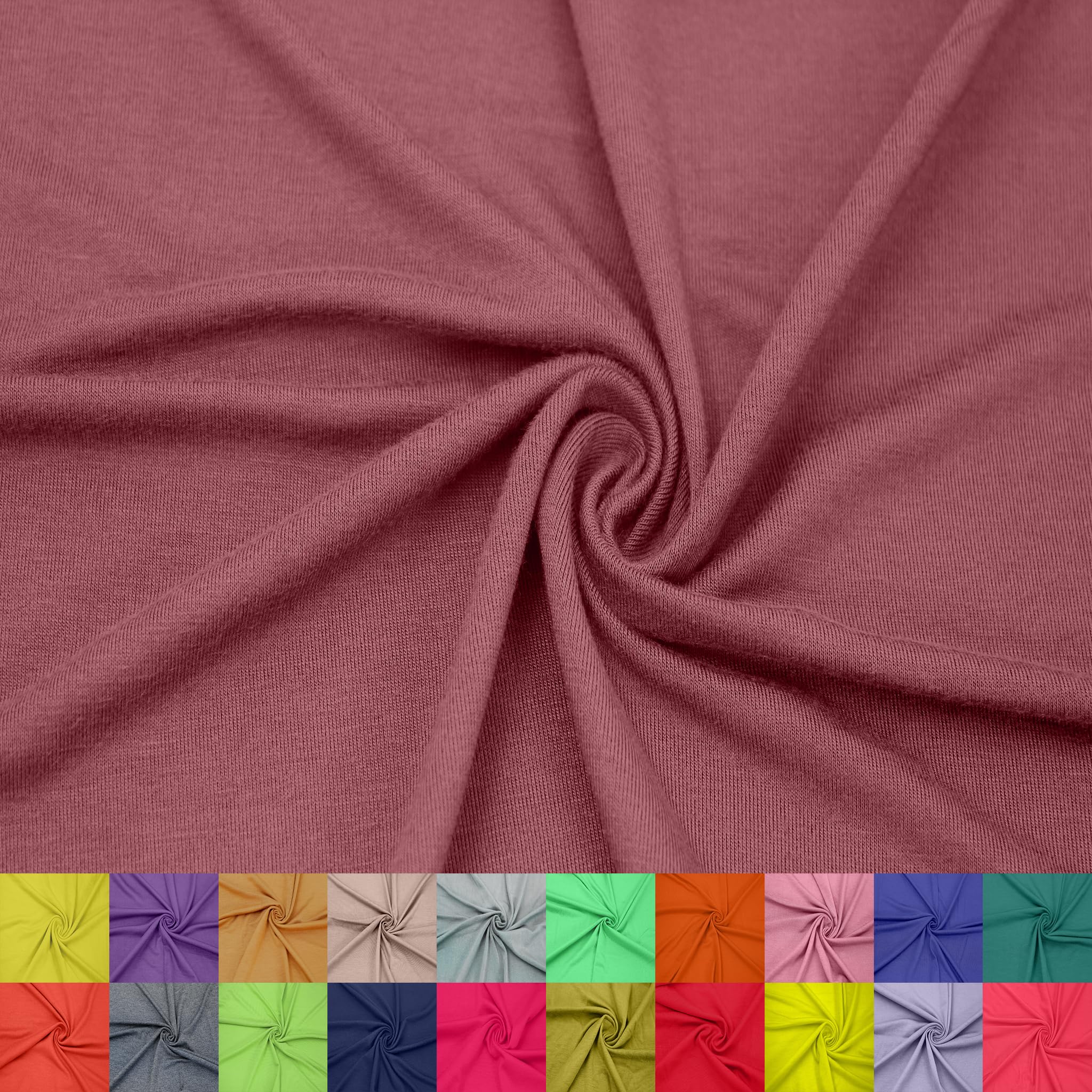 60" Wide Rayon Spandex Jersey Knit Fabric by The Yard - 4-Way Stretch, 200GSM, Medium Weight -Soft & Breathable - Apparel, Accessories, Maternity & Decorations — view 47